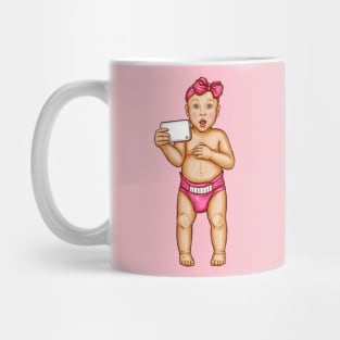 Pop Art Baby with Phone Mug